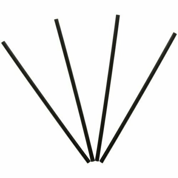 Southeastern Paper Group Straws, Unwrapped, 7-3/4in, Black, 2500PK EGS600305